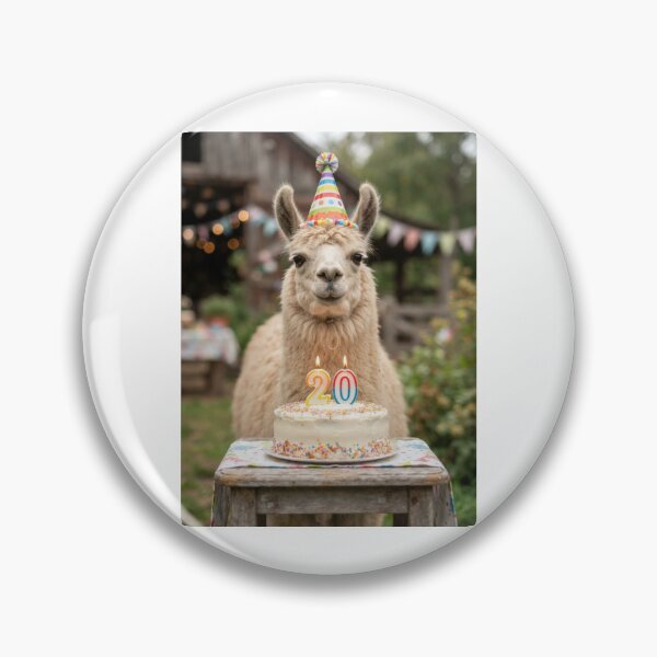 Item preview, Llama 20th birthday cute adorable cake party baby kawaii designed and sold by CheeseBlueprint.