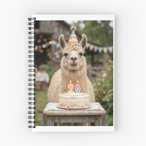Item preview, Llama 20th birthday cute adorable cake party baby kawaii designed and sold by CheeseBlueprint.