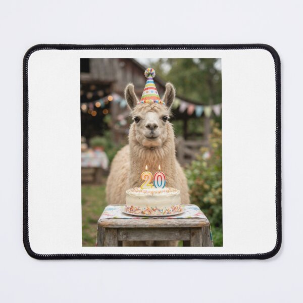 Item preview, Llama 20th birthday cute adorable cake party baby kawaii designed and sold by CheeseBlueprint.