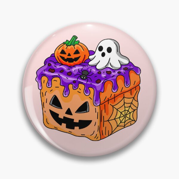 Item preview, Festive Halloween Bakery Cube Toast Topped with Ghost and Black Spider designed and sold by RS4you.