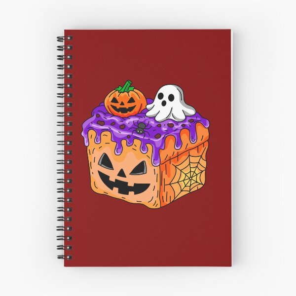 Item preview, Festive Halloween Bakery Cube Toast Topped with Ghost and Black Spider designed and sold by RS4you.