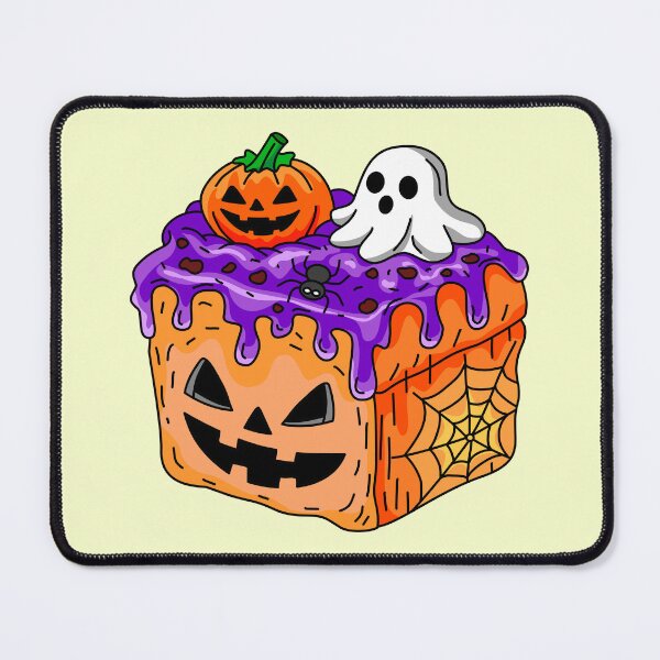 Item preview, Festive Halloween Bakery Cube Toast Topped with Ghost and Black Spider designed and sold by RS4you.