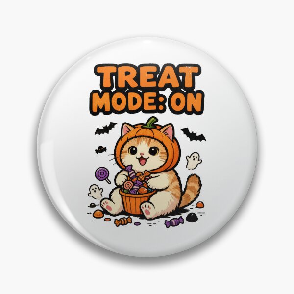 Item preview, Treat Mode On Halloween Cat T-shirt. designed and sold by Nuttajak.