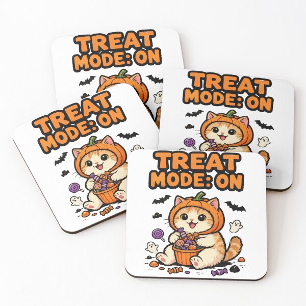 Item preview, Treat Mode On Halloween Cat T-shirt. designed and sold by Nuttajak.