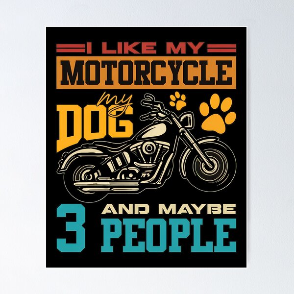 Item preview, Motorcycle Dog 3 People Rider Graphic designed and sold by GiaoCalonas.