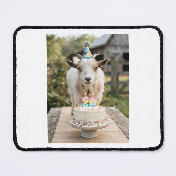 Item preview, Goat 20th birthday cute adorable cake party baby kawaii designed and sold by CheeseBlueprint.