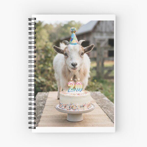 Item preview, Goat 20th birthday cute adorable cake party baby kawaii designed and sold by CheeseBlueprint.
