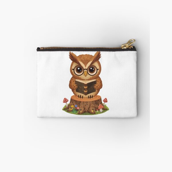 Item preview, Forest Owl Reading Book on Tree Stump designed and sold by Pandey14.