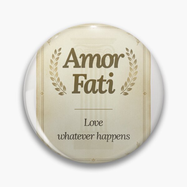 Item preview, Amor Fati - Elegant Script Stoic Quote - Black and Gold Version designed and sold by Stoic Core.