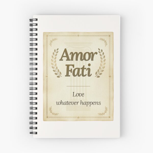 Item preview, Amor Fati - Elegant Script Stoic Quote - Black and Gold Version designed and sold by Stoic Core.