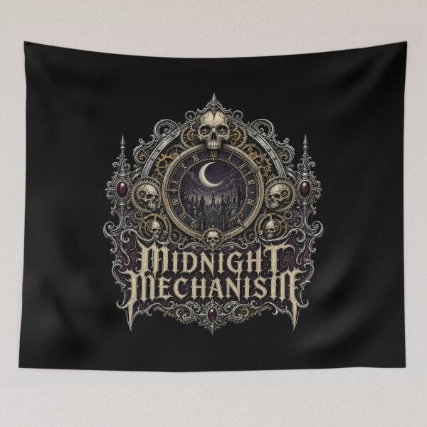 Item preview, HALLOWEEN Midnight Mechanism – Dark Clockwork Steampunk Art designed and sold by Uglyandcute.