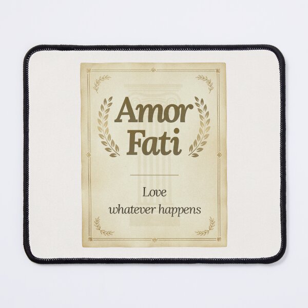 Item preview, Amor Fati - Elegant Script Stoic Quote - Black and Gold Version designed and sold by Stoic Core.