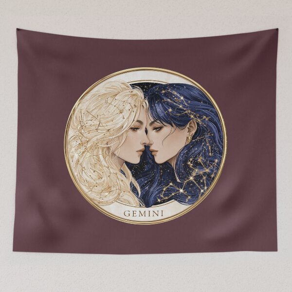 Item preview, Gemini Celestial Twins Zodiac Astrology designed and sold by MythicMood.
