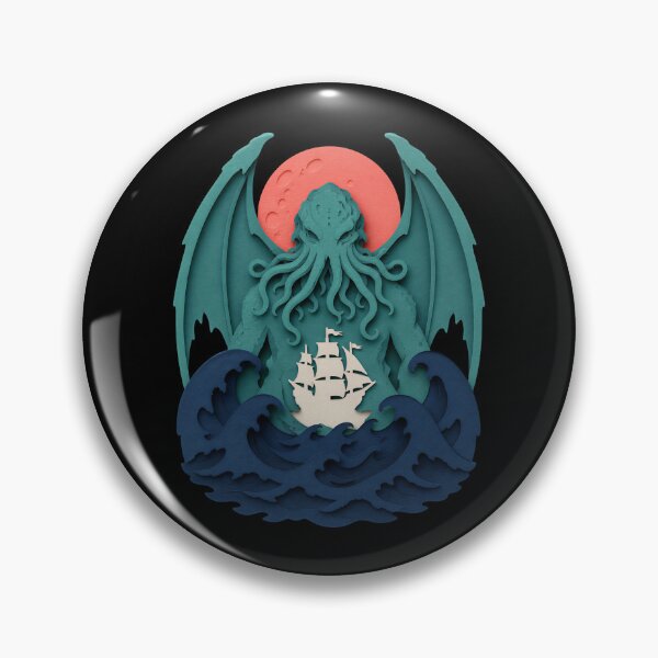Item preview, Lovecraft Paper-Cut Cthulhu Over Stormy Seas designed and sold by Fenay Designs.