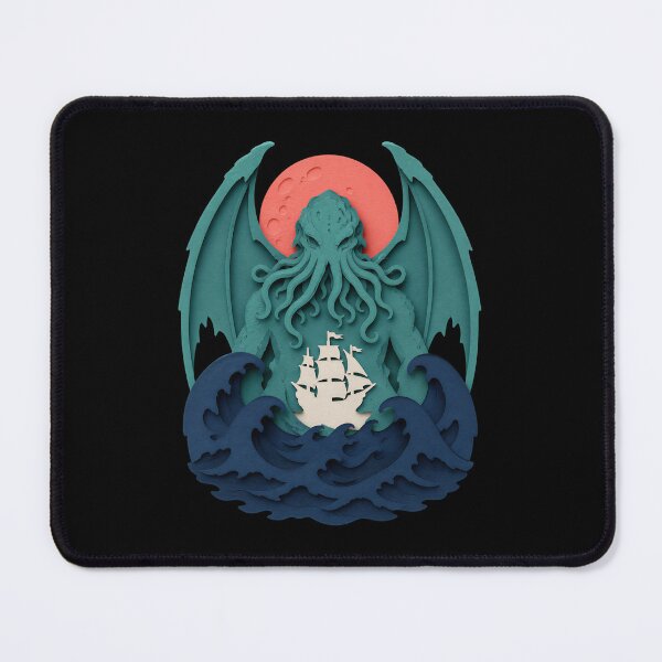 Item preview, Lovecraft Paper-Cut Cthulhu Over Stormy Seas designed and sold by Fenay Designs.
