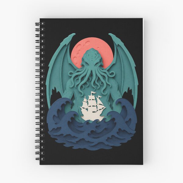 Item preview, Lovecraft Paper-Cut Cthulhu Over Stormy Seas designed and sold by Fenay Designs.