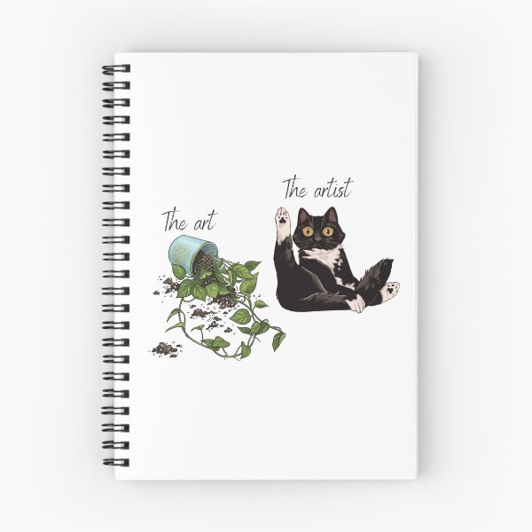 Item preview, Funny Tuxedo Cat Knocked Over Houseplant Pot Naughty Pet Illustration designed and sold by Daily-chaos.