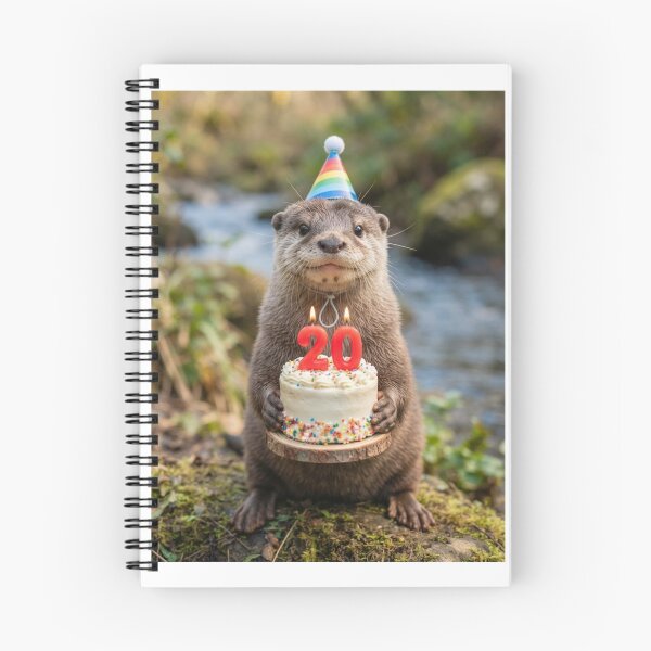 Item preview, Otter 20th birthday cute adorable cake party baby kawaii designed and sold by CheeseBlueprint.