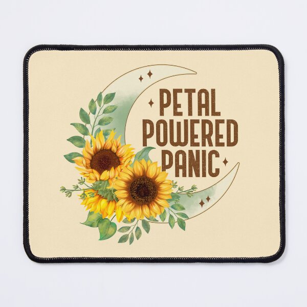 Item preview, Petal Powered Panic - Funny Sunflower Crescent Moon Boho Art designed and sold by the-Z3nith.