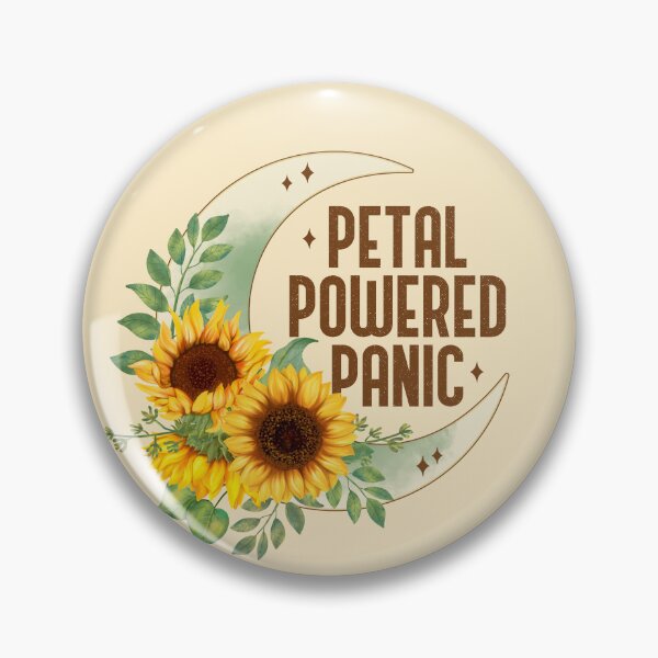 Item preview, Petal Powered Panic - Funny Sunflower Crescent Moon Boho Art designed and sold by the-Z3nith.