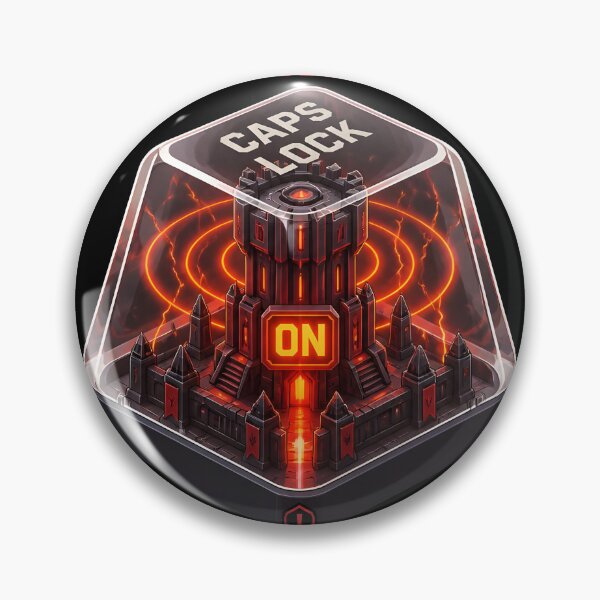 Item preview, Caps Lock Citadel Shouting Mode Resin Keycap Keyboard designed and sold by ThirdShiftLab.