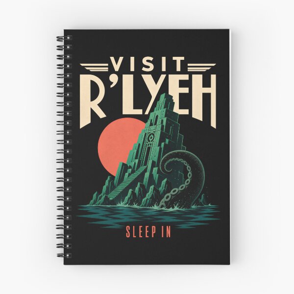 Item preview, Lovecraft Visit R'lyeh - Sleep-In Travel Poster designed and sold by Fenay Designs.