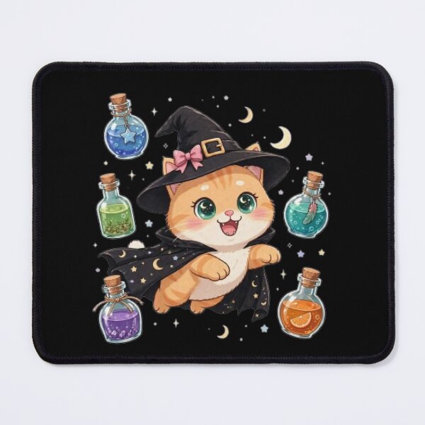 Item preview, Cute Halloween Witch Cat Potion Bottles Magic designed and sold by Moody Vibes Studio.