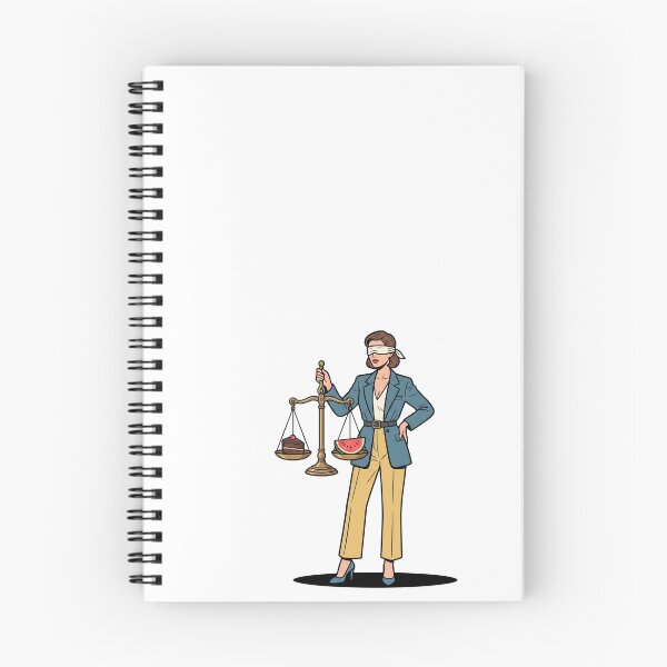 Item preview, Lady Justice Blindfolded Woman Balancing Cake and Watermelon Scales designed and sold by Rare By Hero.