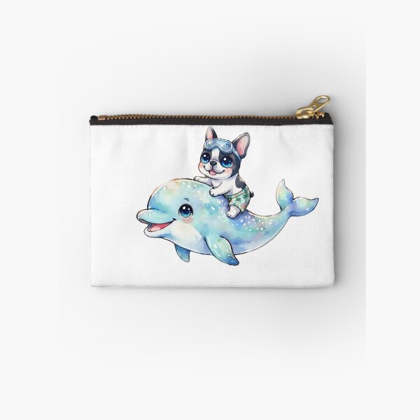 Item preview, Summer Fun: Puppy Riding a Dolphin designed and sold by ArtisticDesignsbyLinda.