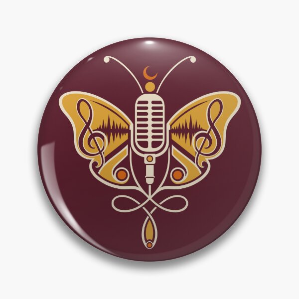 Item preview, Microphone Butterfly Music Treble Clef Symbol designed and sold by Christine Krahl.