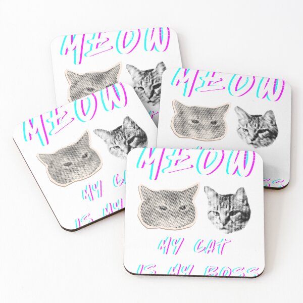 Item preview, Meow My Cat Is My Boss Retro Halftone Cat Design designed and sold by ReGenDx.