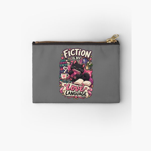 Item preview, Fiction Is My Love Language Cute Black Cat Book Lover Design designed and sold by CreativeLook25.