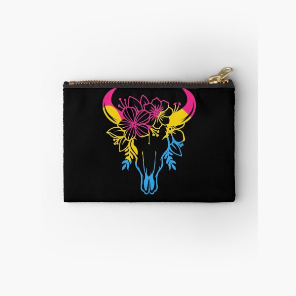 Item preview, Pansexual Western Cowgirl – Pan Pride Floral Bull Skull designed and sold by roartusa.