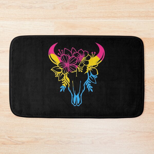 Item preview, Pansexual Western Cowgirl – Pan Pride Floral Bull Skull designed and sold by roartusa.