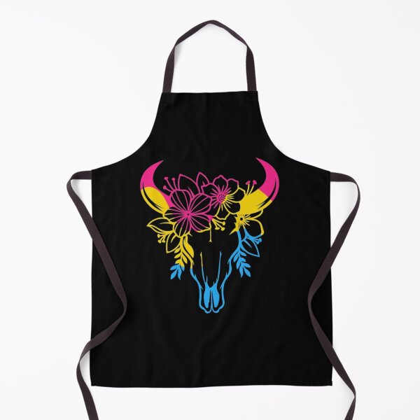 Item preview, Pansexual Western Cowgirl – Pan Pride Floral Bull Skull designed and sold by roartusa.