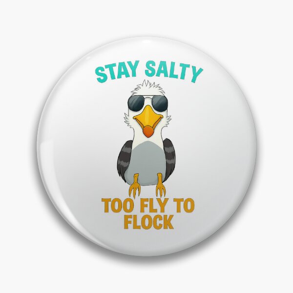 Item preview, Stay Salty Too Fly To Flock Cool Seagull Retro Beach Design designed and sold by retrotoonz.