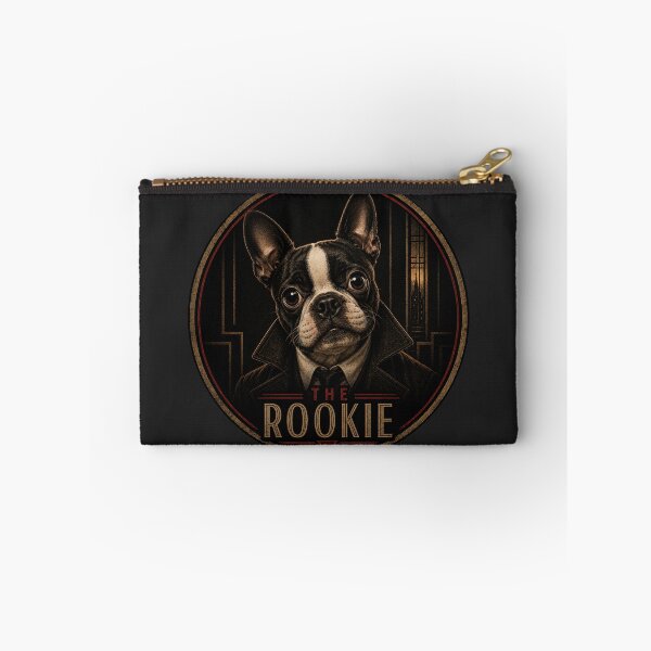 Item preview, The Rookie | Boston Terrier Noir Movie Poster | Shadows at Midnight designed and sold by FireWildChild.