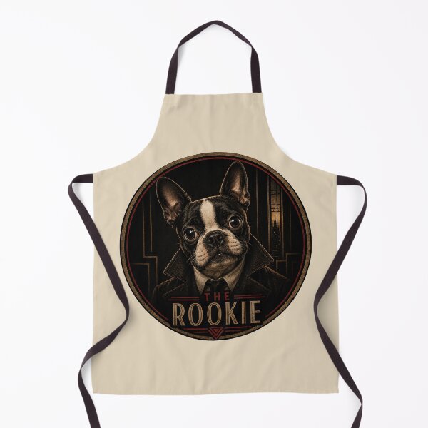 Item preview, The Rookie | Boston Terrier Noir Movie Poster | Shadows at Midnight designed and sold by FireWildChild.