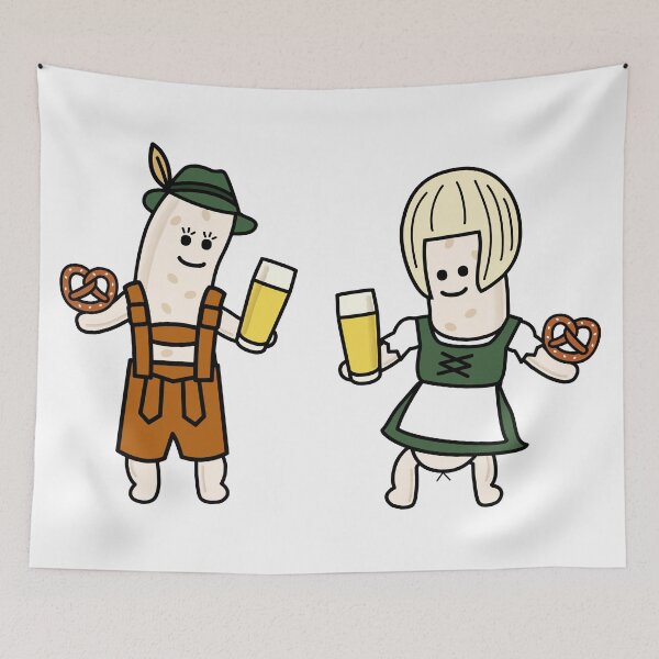 Item preview, Munich White Sausage Ladies in Oktoberfest designed and sold by Wurstlady.