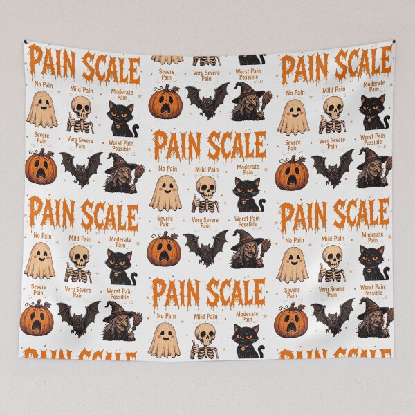 Item preview, Halloween Pain Scale Funny Chart Design designed and sold by phoebelevine.