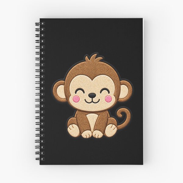 Item preview, Cute Baby Monkey Embroidery Patch Illustration designed and sold by ColorSplash123.