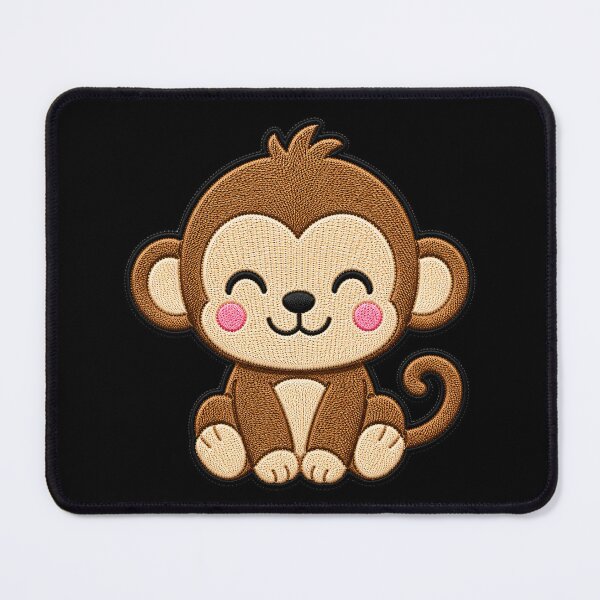 Item preview, Cute Baby Monkey Embroidery Patch Illustration designed and sold by ColorSplash123.