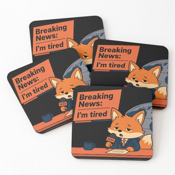 Item preview, Breaking News: I’m Tired – Baby Fox Reporter designed and sold by ManggaeJM.