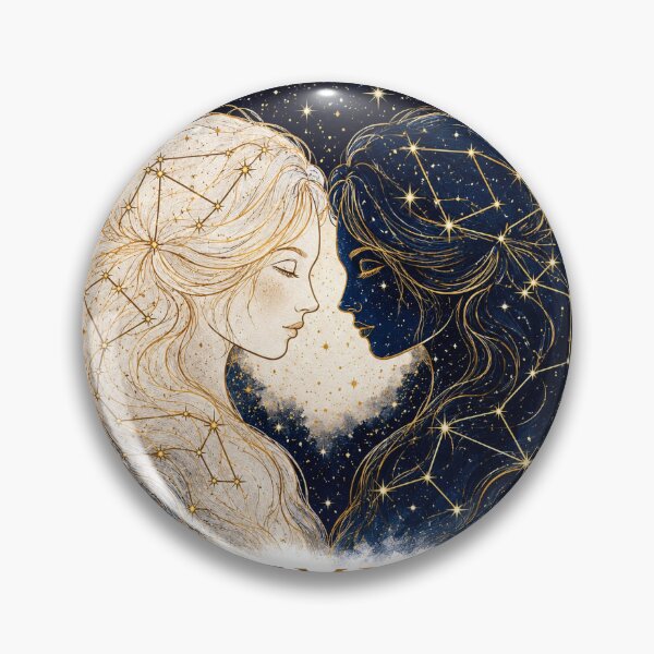 Item preview, Gemini Celestial Twins Zodiac Astrology designed and sold by MythicMood.