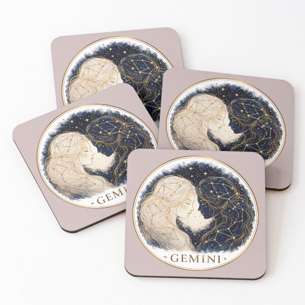 Item preview, Gemini Celestial Twins Zodiac Astrology designed and sold by MythicMood.