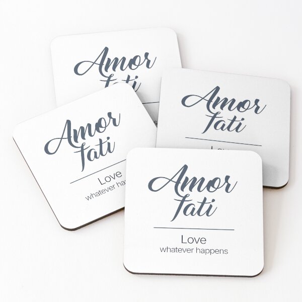 Item preview, Amor Fati – Minimalist Style Stoic Quote - Dark Version designed and sold by Stoic Core.
