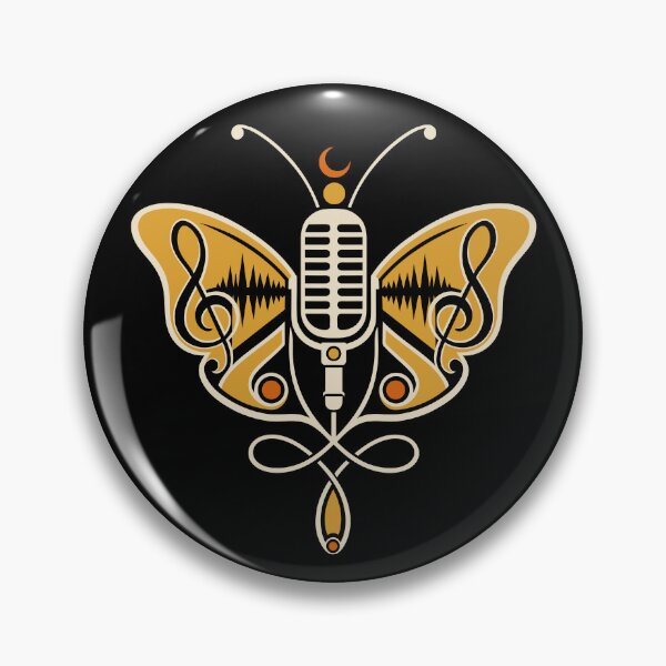 Item preview, Microphone Butterfly Music Treble Clef Symbol designed and sold by Christine Krahl.