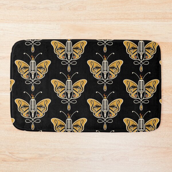 Item preview, Microphone Butterfly Music Treble Clef Symbol designed and sold by Christine Krahl.