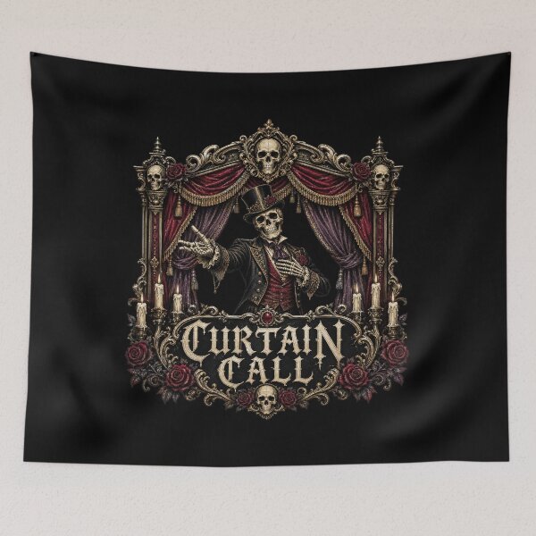 Item preview, HALLOWEEN Curtain Call – Dark Theater Gothic Sticker designed and sold by Uglyandcute.
