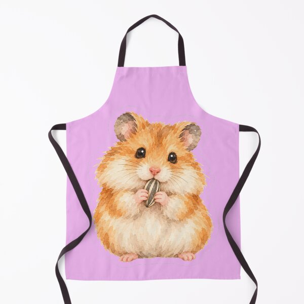 Item preview, watercolor hamster eating a sunflower seed designed and sold by introvertarts.